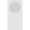 Ekena Millwork Standard Foster Bullseye Plinth Block with Square Edge, 3 1/2"W x 7"H x 3/4"P PBP035X070X075FOS02 - alternate 4